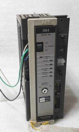 Pc-0984-685 Aeg As-9715-001 984 Modicon Cpu Programmable Controller Used