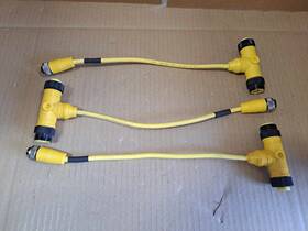 110-0014-00 Allen Bradley T-connector Cable Lot Of 3 Cat No. Rev G