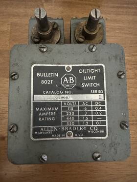 802t-hd Allen-bradley Series D Oiltight Limit Switch
