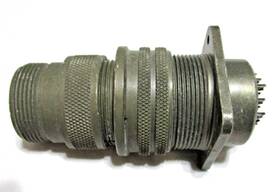 Ms3106a-22-14s Amp Amphenol/bendix Vtg Connector Male Size 22 19 Prong With Contacts