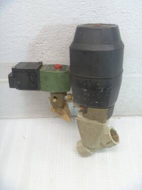 21200140 Asco Joucomatic Angle Body Valve Pneumatic Solenoid 3/4 Npt