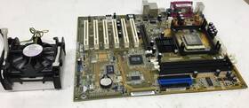 P4sbx-x Asus Motherboard 6 Pci Slot 478 Pin Sd With Cpu And Fan