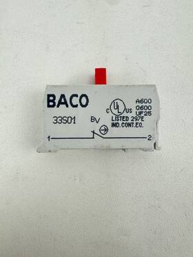 33s01 Baco Controls Contact Block 3 Amps 240 Vac 6 1 Nc 120