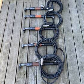 48eae90ah4 Cleco Lot Of 5 Transducer Nutrunners With 301903-6m Connector Cables