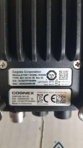 Is9912m-363-50 Cognex R00064 Camera Edmund Optics R00064.