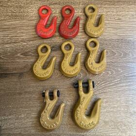 Gr-80 Crosby Clevis Grab Hooks Lot Of 8 Made In Usa