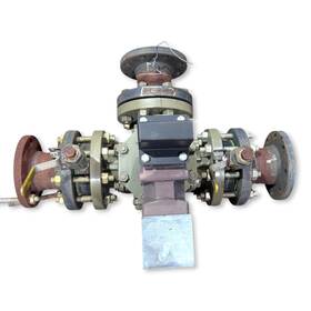 C803806 Crown Gear Zero Max Right Angle Drive With 3 Way Industrial Flanged Valve
