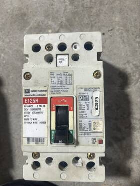 Egh3080ffg Cutler-hammer Gj63 Eaton E125h 3p 80a Breaker Used