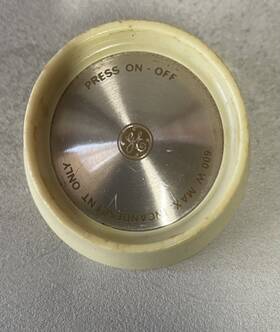 C-299 Ge Oem Push On And Off Button Beige Vintage