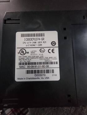 Ic693cpu374-gr Ge Fanuc Cpu 240k With Ethernet Comm Excellent Condition