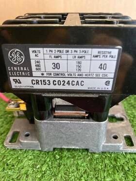 Cr153c024cal General Electric Contactor 24volt Coil