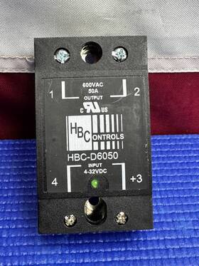 Hbc-d6050 Hb Controls Hbcontrols Solid State Relay Ssr 50a 24-600vac 4-32vdc Input