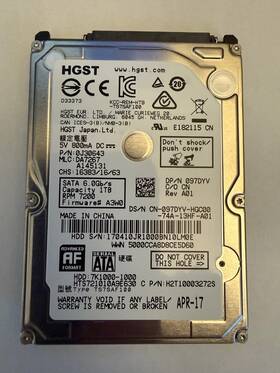 Hts721010a9e630 Hgst 0j30643 D33373 1tb 7200rpm 2.5 Inch Sata Ssd 6.0/gb/sec