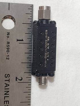 6ed10-33250 K&l Microwave 5fv20-10000/u300-0/0 6ed10-33250/u13500-kp/k Band Pass Filter