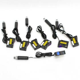 Lv-h37 Keyence Lot Of 7 Reflective Laser Sensor Heads Fine Ultra Small Spot