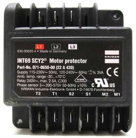 071-0650-00 Kriwan Int69 Scy2 Part No. Motor Protector