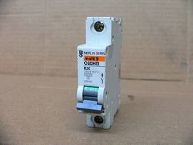 C60hb Merlin Gerin Multi 9 B20 Single Pole Braker
