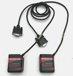 Fis-6300-3113g Microscan Lot Of 2 Quadro Mini Velocity Laser Barcode Scanners