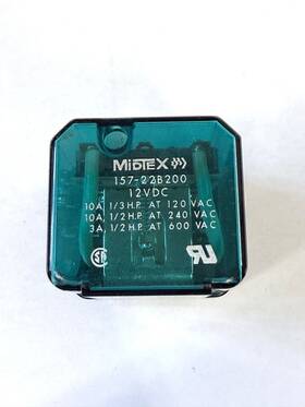 157-22b200 Midtex Relay - 12 Vdc 10a At 120vac 240vac 3a 600v