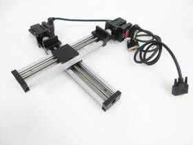 Ms33-100219 Moog Sm23165d 2x Thomson Industries Linear Guide Xy Stage And Motor