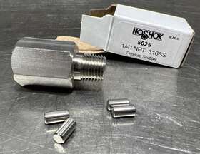 5025 No Shok Noshok 1/4 Npt Piston Pressure Snubber Nos Surplus