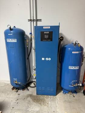 On Site Gas Systems N-50-t Nitrogen Generator 110v/60hz With Tanks And Regulator