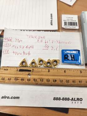 Tn16nr150m Pramet T8030 5 Pcs Laydown Threading Inserts R Hand Grade