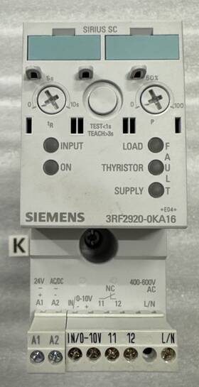 3rf2920-0ka16 Siemens / 3rf29200ka16 Power Controller With Partial Load Monitoring