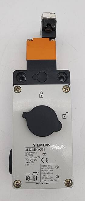 3se3860-3xx01 Siemens Interlock Switch With Mech Lock And Sol Unlock 3se38603xx01