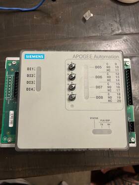 549-213 Siemens Apogee Automation Digital Point Expansion Hoa 4di 4do 24vac