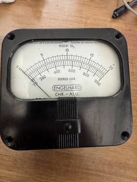 24580 Simpson Engelhard Percent Co2 Instrument Panel Indicator Vintage