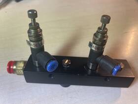 Arj1020f-m5-04 Smc 2 Pressure Regulators With Arjm10-4 M Manifold Base