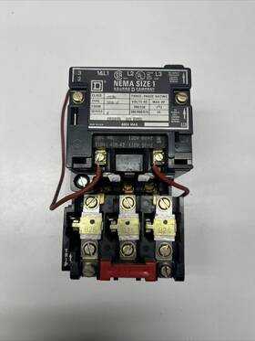8536scg3s Square D Ser A Nema Size 1 600v Contactor 120v Coil 7-1/2-10hp