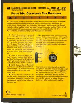 94555-3611 Sti 43815-0011 Mc4-0011 Safety Mat Controller 43815-0011. No Key. 94555-3611. P8