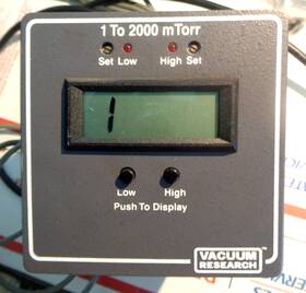 0-2000mtorr Vacuum Research 902100 Dual Set Point Controller Pirani Gauge