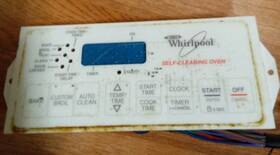 100-012333-35 Whirlpool Roper Kenmore 023165096h #1006 White Stove Control Hh An-299