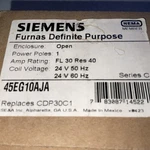 Siemens Furnas Definite Purpose Controller 45EG10AJ 1P, 24V Coil Series. Fixed Price $33.75.