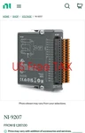 New National Instruments Ni 9207 Analog Input Module. Fixed Price $931.00.