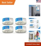 Single Outlet Surge Protector - 4 Pack With Led Indicators For Home Electronics. Fixed Price $116.97.