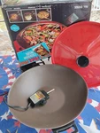 Vintage West Bend Non-stick Electric Wok Skillet Grill Cat# 5109X Red 25109 Usa. Fixed Price $14.95.