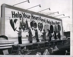 1955 Press Photo Famous Artists Help Make Heart Fund Billboard - NEO00077. Fixed Price $24.99.