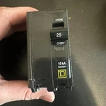 Square D QOB220 Circuit Breaker Qob-type, 2-POLE, 120/240VAC, 10KA, 25-AMP. Fixed Price $29.99.