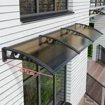 30-160" Window Awning Front Door Eaves Canopy Polycarbonate Roof Sun Shade Cover. Fixed Price $349.99.