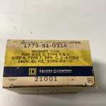 Square D Magnet Coil 1775-S1-U21A S-974. Fixed Price $120.00.
