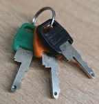 Siemens 6FC5148-0AA03-0AA0 Machine Control Panel Key Set (orange, Green, Black). Fixed Price $99.99.