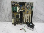 Asus Cuw-b Mother Board Circuit Fire Alarm Socket Pga 370 W/ Heatsink Fan. Fixed Price $90.00.
