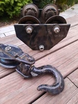 Saginaw 1/2 Ton Safe Wrap Around Hoist Trolley Model 7927 Beam With Hook Pulley. Fixed Price $84.95.