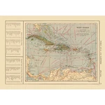 Historic Map - West Indies Reynold 1921 Vintage Wall Art. Fixed Price $36.95.