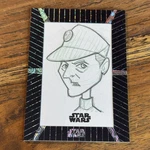 Admiral Piett 2015 Topps Star Wars High Tek Sketch 1/1 Card By Unkown Artist. Fixed Price $44.99.