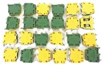 Lot Of 24 New Asea Brown Boveri Entrelec M10/10P Ground Terminal Blocks 22-6AWG. Fixed Price $95.95.